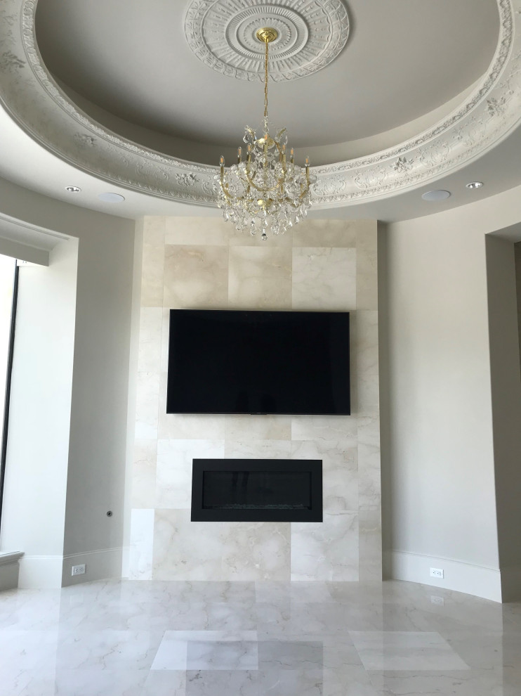 This is an example of a mediterranean living room in Houston.