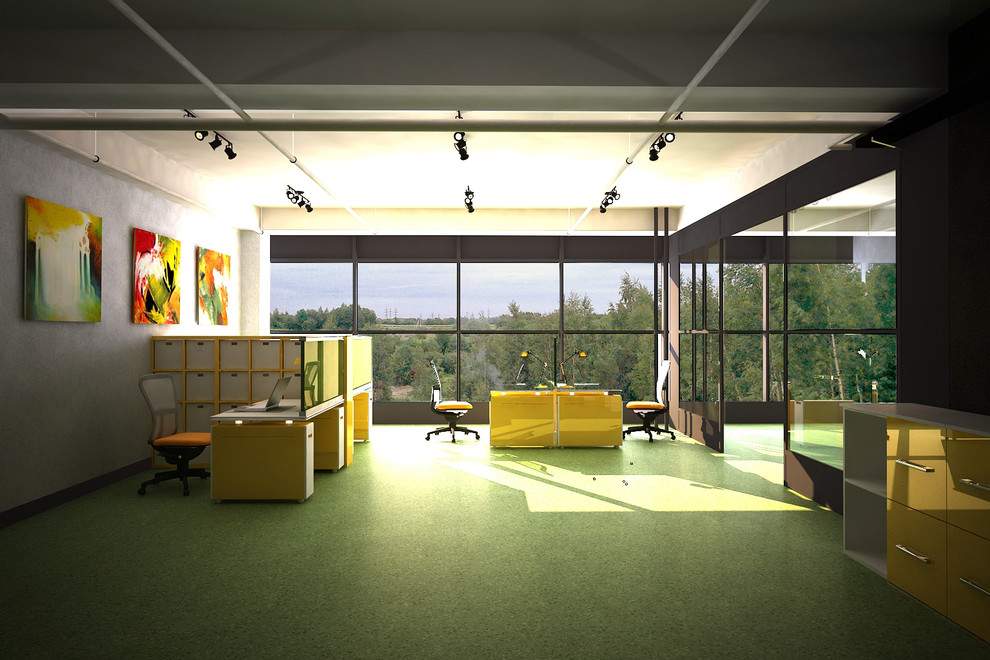 Интерьер офиса со спортзалом