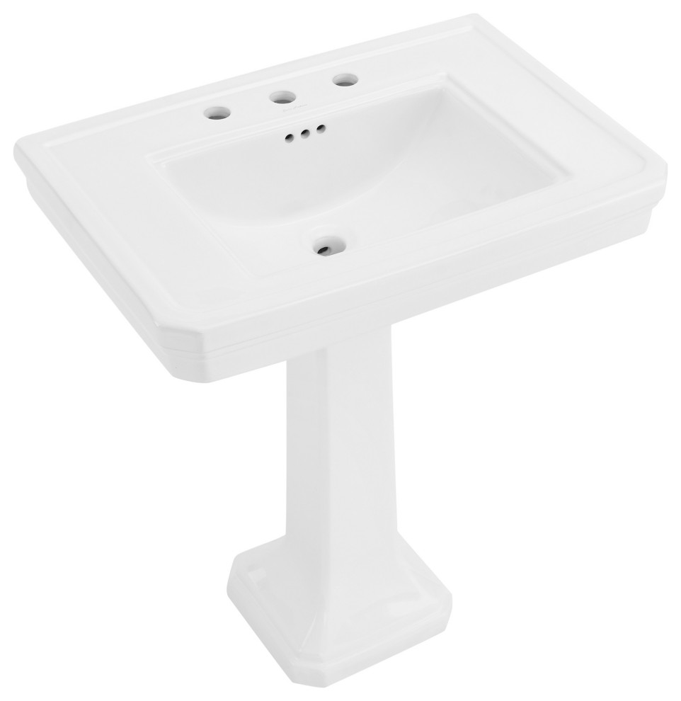 Voltaire TwoPiece Pedestal Sink Contemporary Bathroom Sinks by