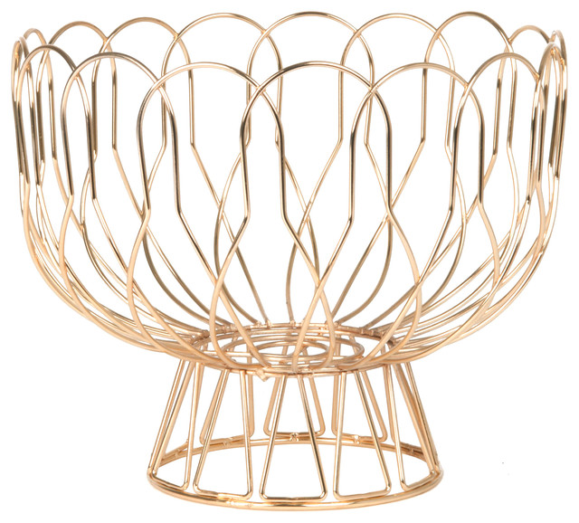 Wire Fruit Basket, Copper