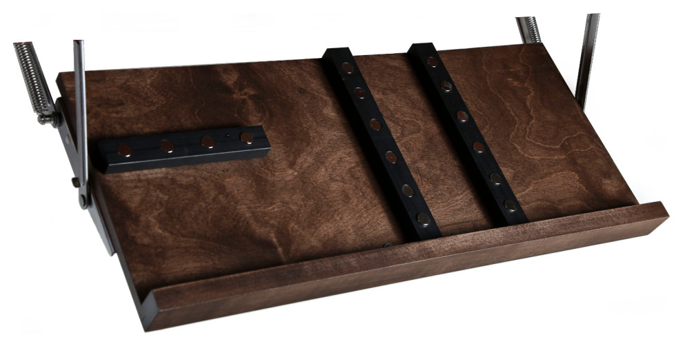 The Drop Block Walnut 18 x 9.5 Inch Knife Storage Unit