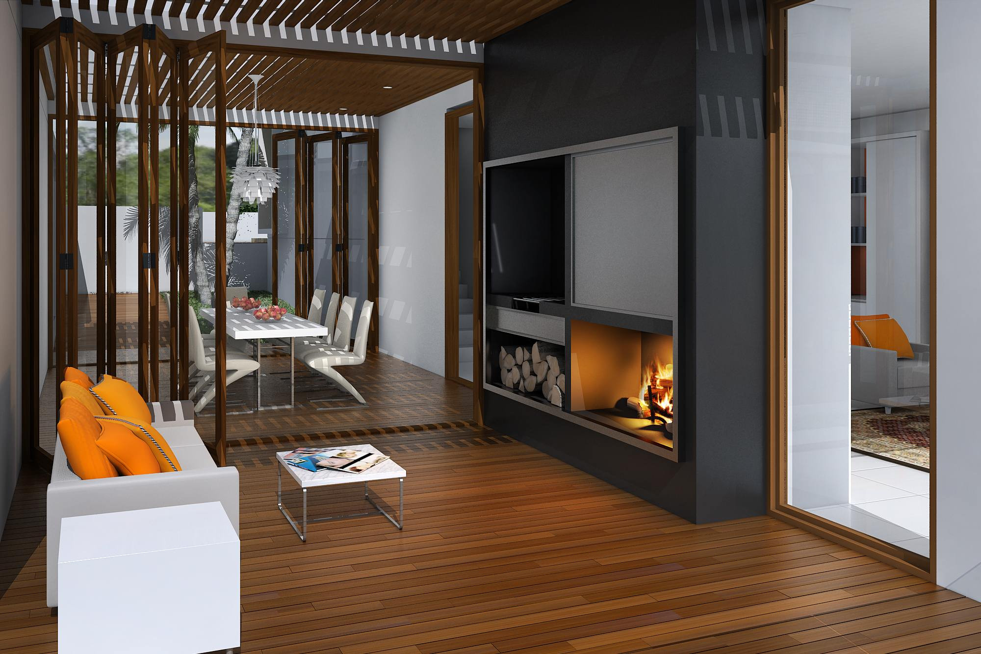 Breakaway Outdoor Fireplace and BBQ