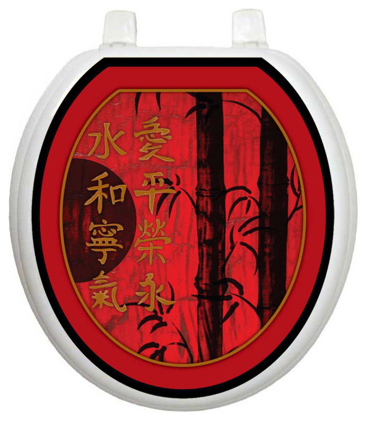 Red Delight,Toilet Tattoos / Toilet Lid Decal / Toilet Seat Cover