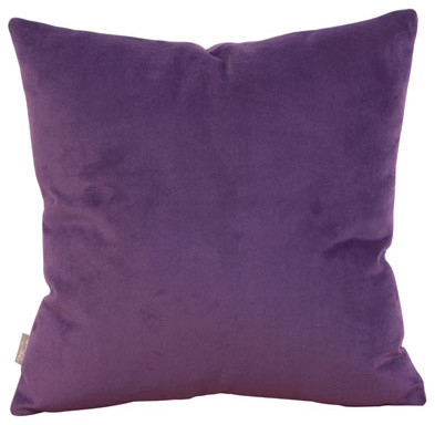 Bella Eggplant 16 x 16-Inch Pillow with Down Insert - Contemporary ...