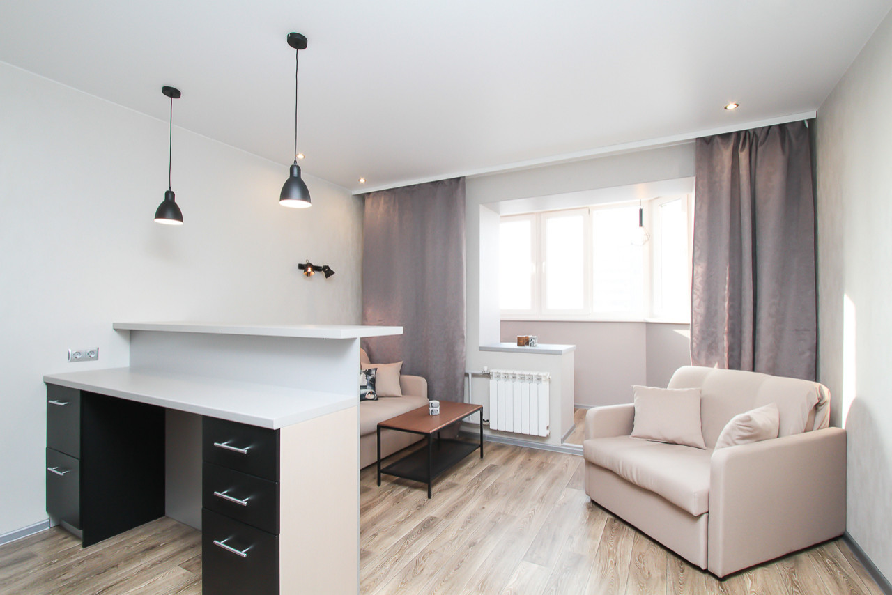 Квартира для студента с элементами лофта 26,5 кв.м.