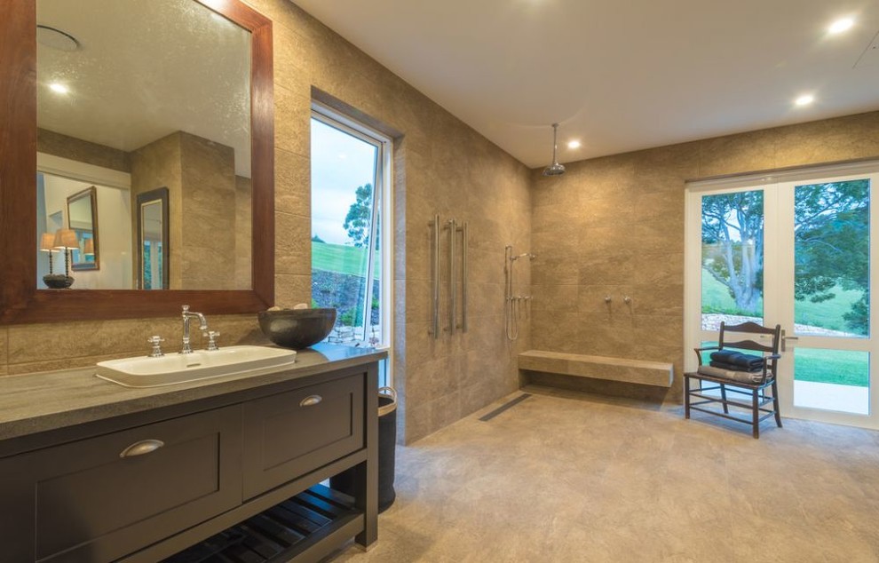 This is an example of a transitional bathroom in Sunshine Coast.