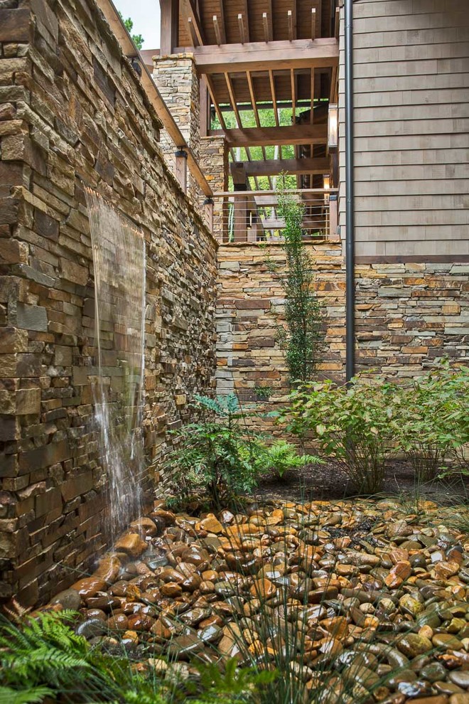 Water Feature - Photo by Firewater Photography. Designed during previous position as Residential Studio Director and Project Architect at LS3P Associates Ltd.