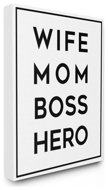 Stupell Industries Crossword Family Home Inspirational Word Black And White Design Wall Plaque Art By Anna Quach