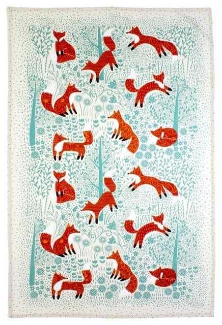 fox dish towels