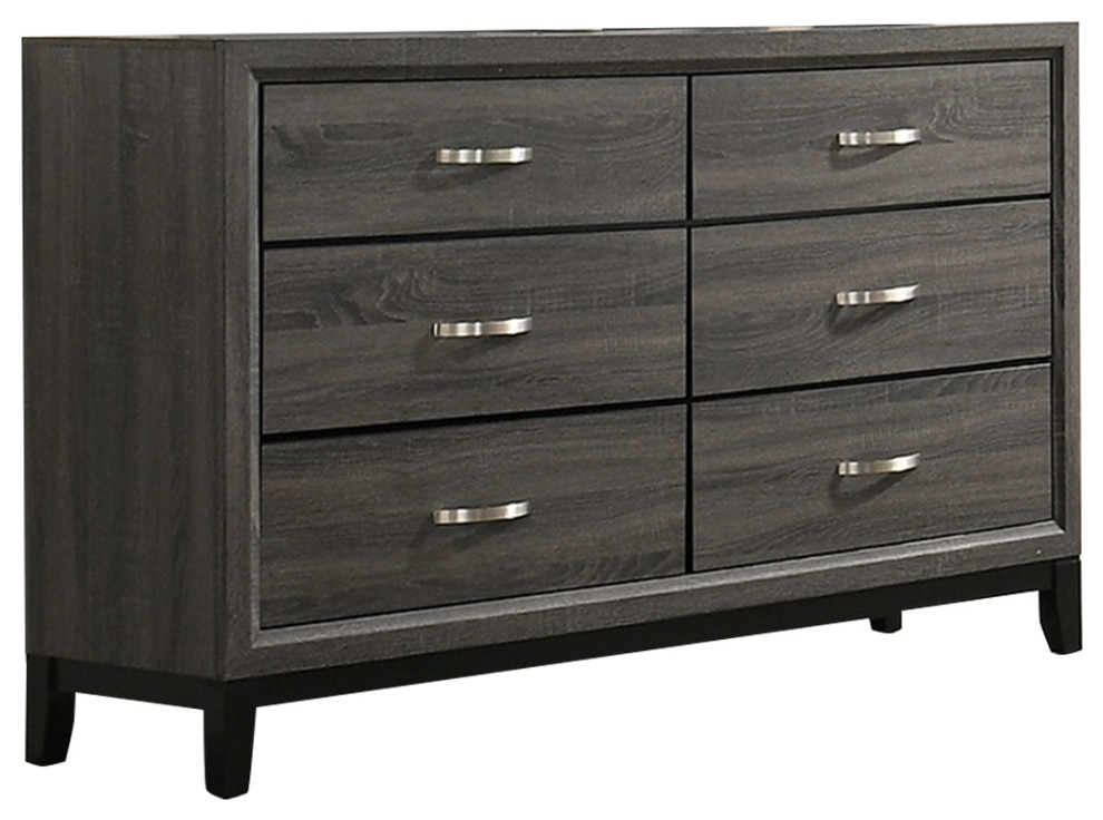 Contemporary 6 Drawers Chest in Grey - Transitional - Dressers - by ...