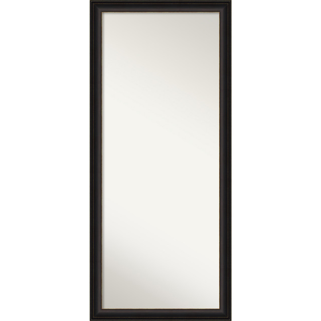 Floor Leaner Full Length Mirror in Bronze Traditional Floor Mirrors