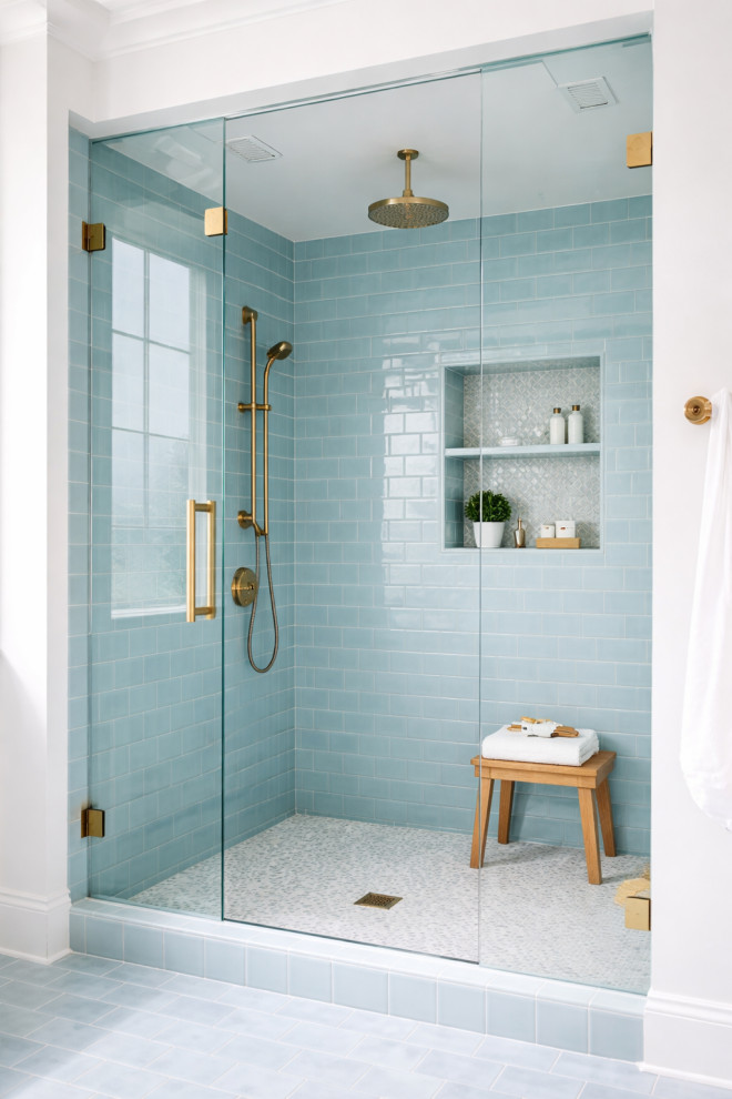 Coastal Spa-Inspired Walk-In Shower Remodel