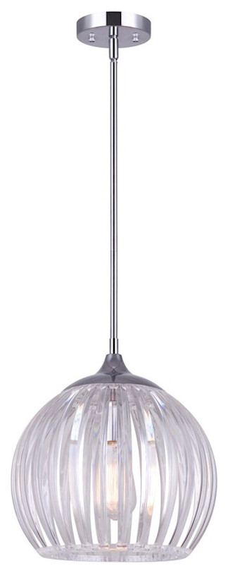 Canarm Pipa 1 Light Pendant, Chrome - Transitional - Pendant Lighting ...