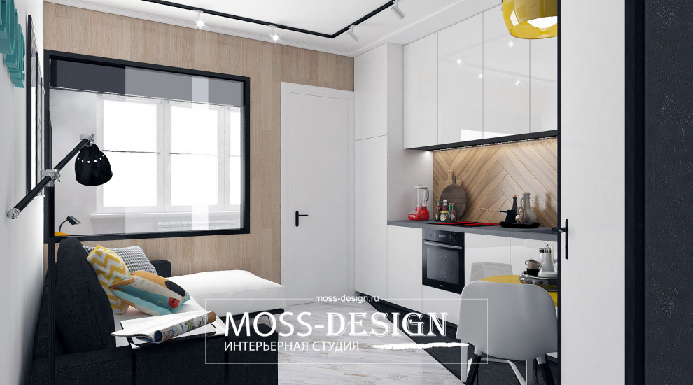 Дизайн интерьера студии 20м