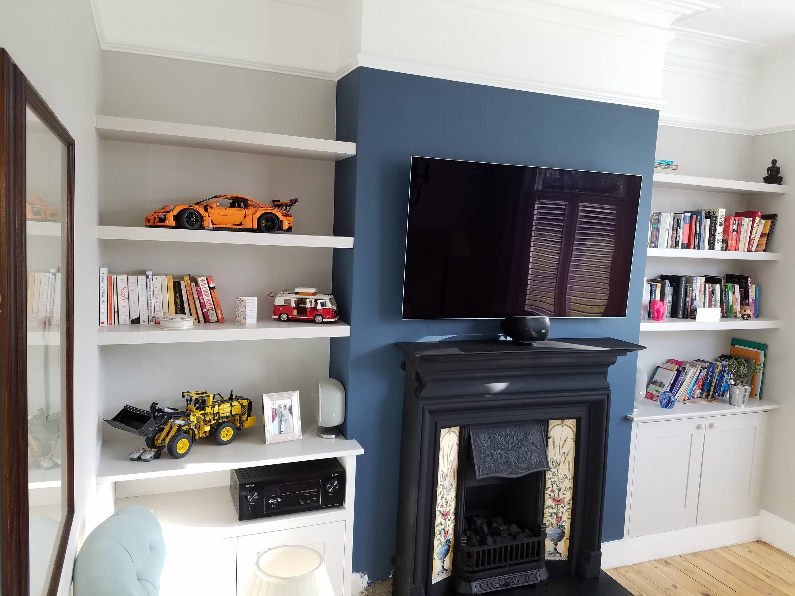 Alcove bookcases and  cupboards