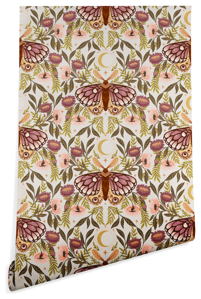 Deny Designs Avenie Countryside Garden Moth Wallpaper