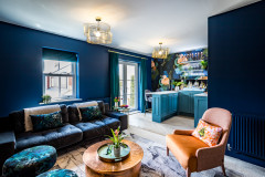 Room Tour: Dramatic Jewel Tones in a Luxe Bar and Media Room