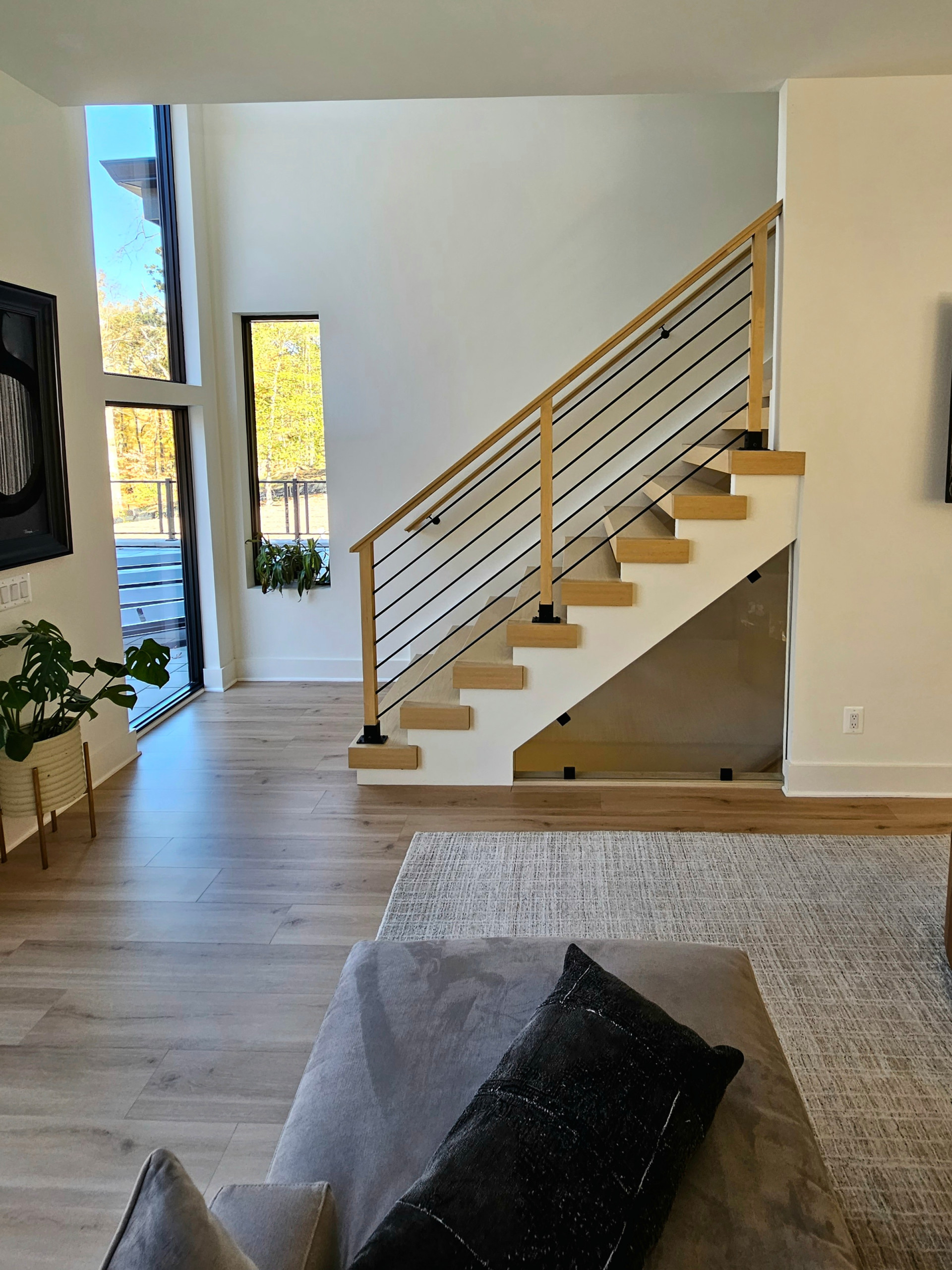 111_Open-Rise Stair with a Stunning Pool View, Great Falls, VA 22066