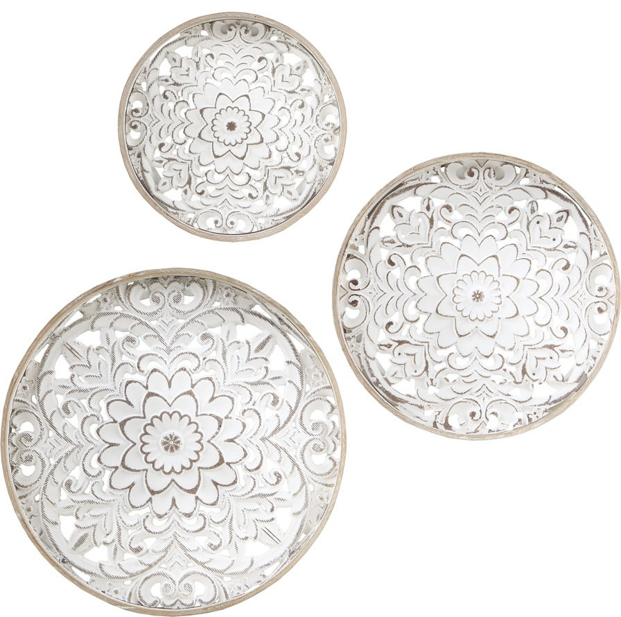 Medallion Trio Wall Decor 3 Piece Set French Country Wall Accents