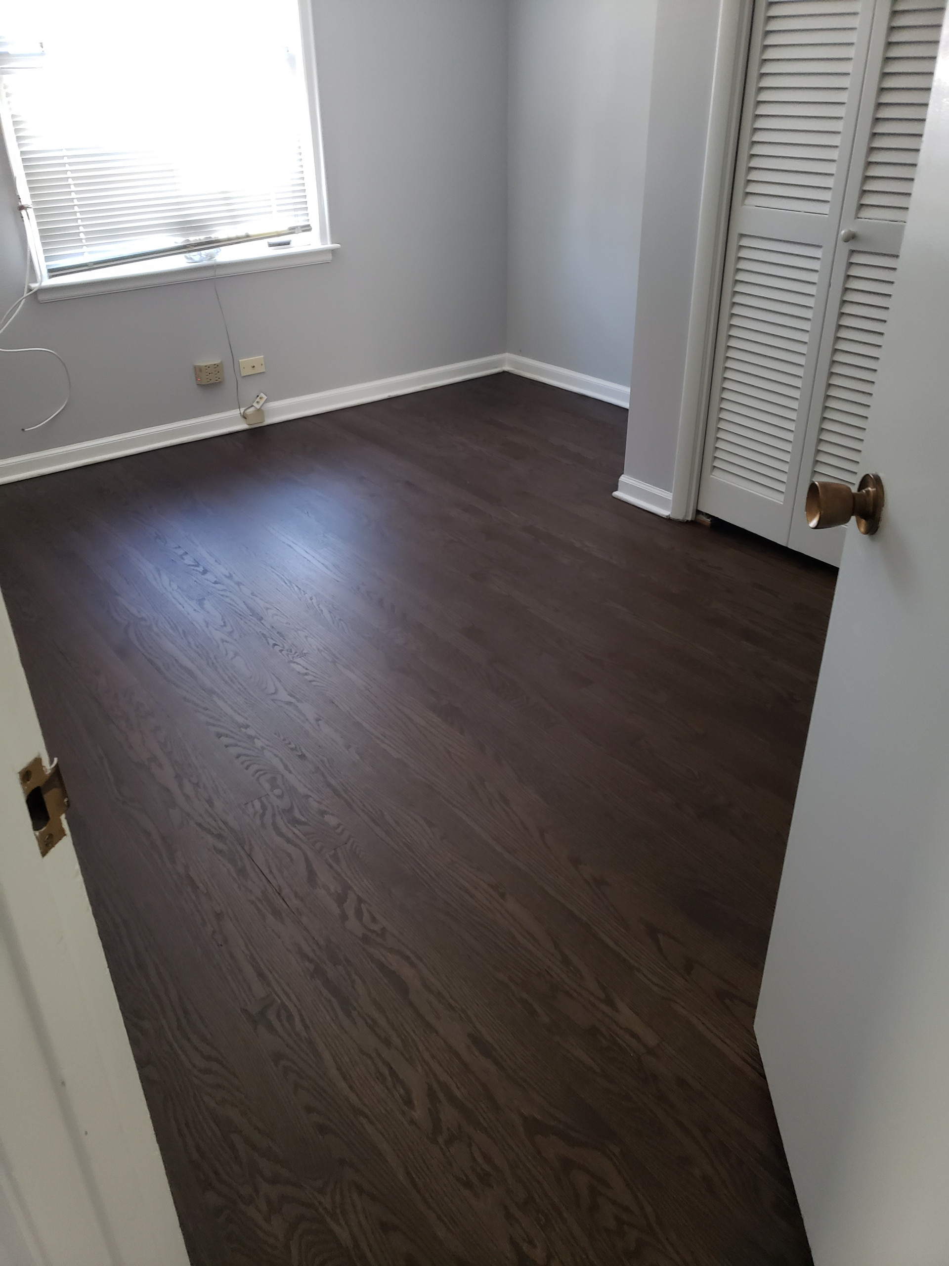 Northbrook,  Red oak floors , Dark Walnut stain , Bona Mega One matte finish