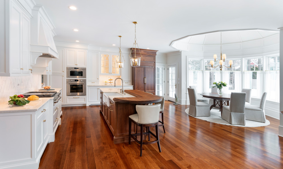 Inspiration for a transitional kitchen remodel in Boston