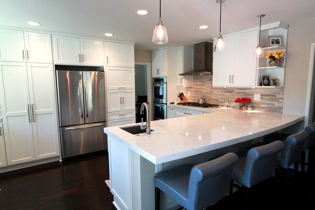 Laguna Niguel- White Transitional Kitchen Remodel contemporary-kitchen