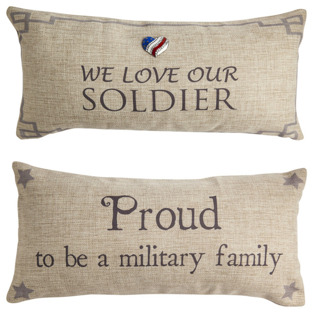 Military Soldier Reversible Pillow Cover Contemporary Decorative