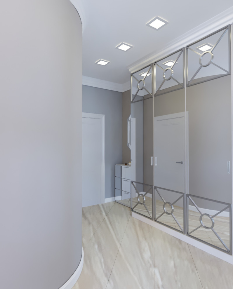 Белая неоклассика с оттенком морской волны