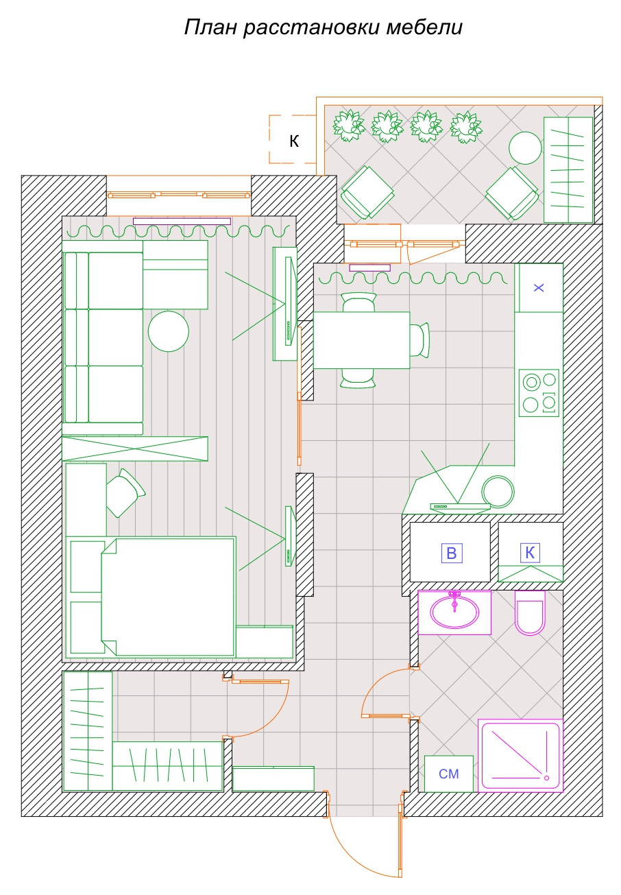 Планировочное решение, проект "Утренний туман"