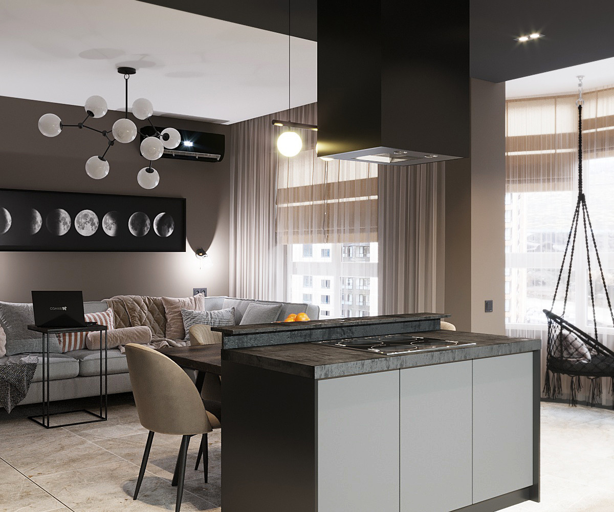 Кухня-гостиная в ЖК Достояние