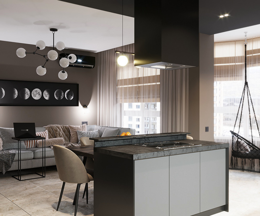 Кухня-гостиная в ЖК Достояние