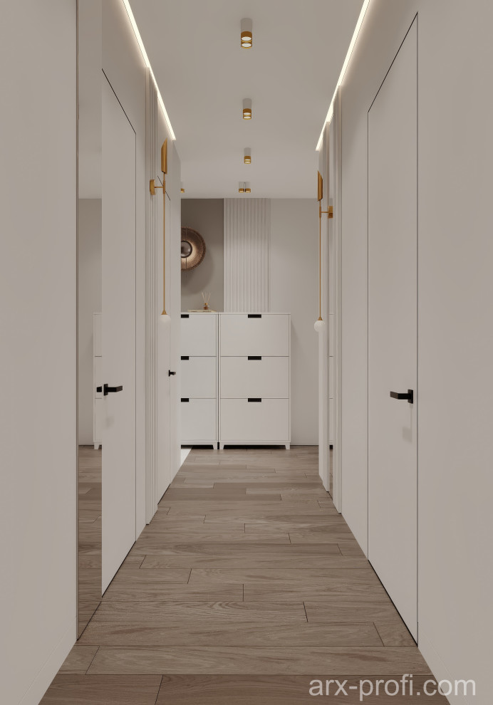 Проект интерьера квартиры 84 м2 в ЖК "Nagatino i-Land"