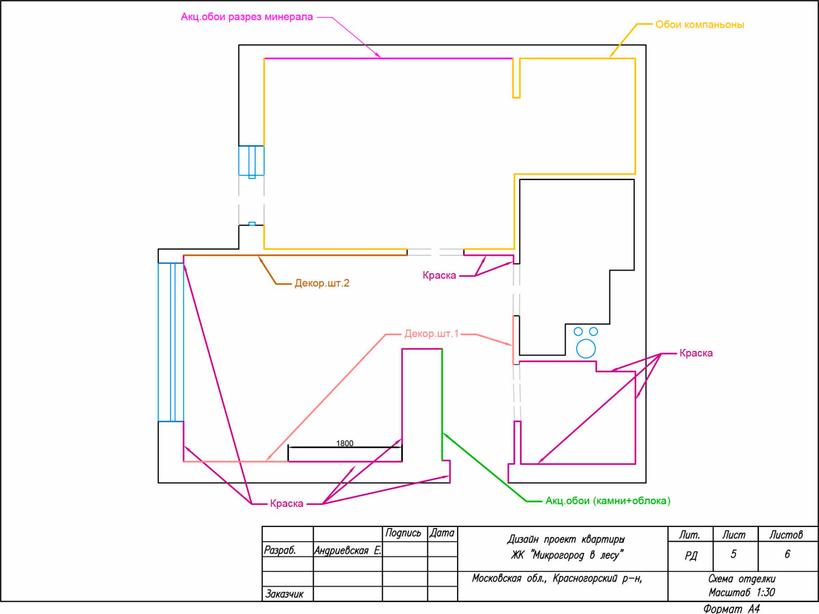 Чертежи в ЖК «Микрогород в лесу».