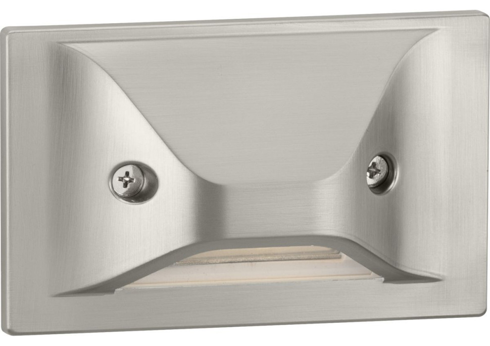LED Indoor/Outdoor Brushed Nickel Integrated LED Wall or Step Light