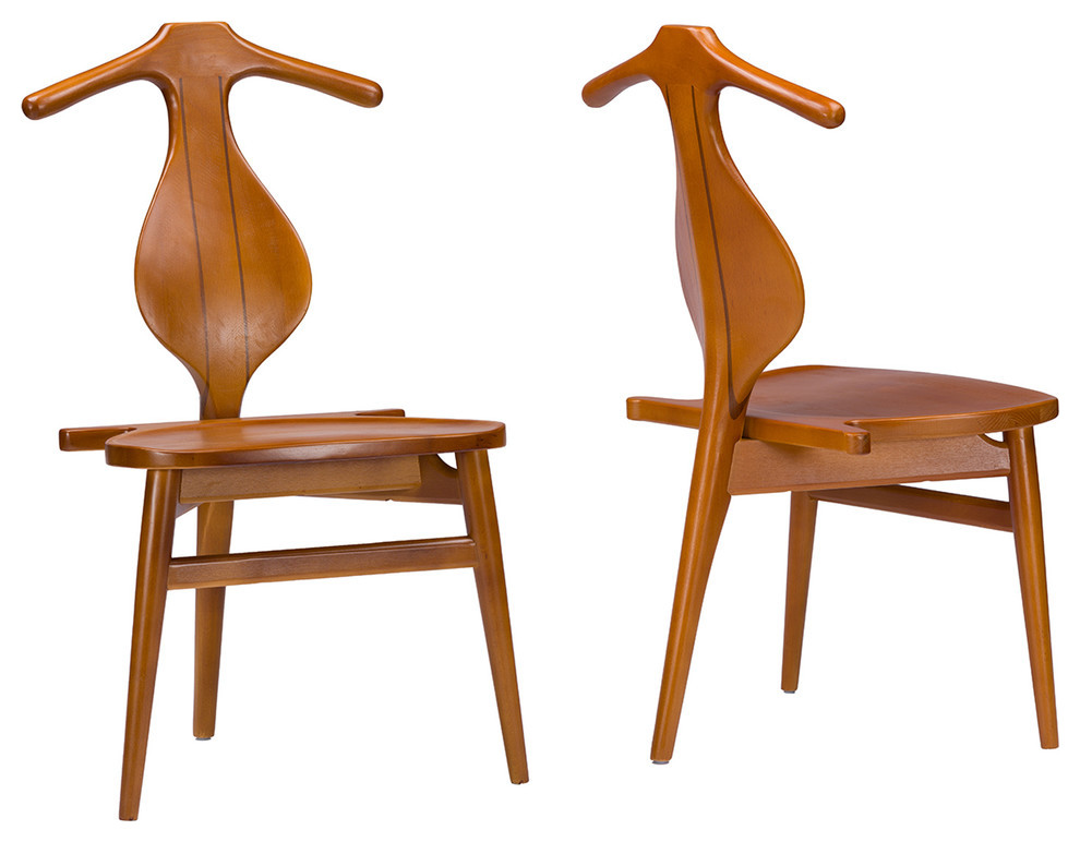 Granard Contemporary Wood Dining Chair, Set of 2 Midcentury Dining