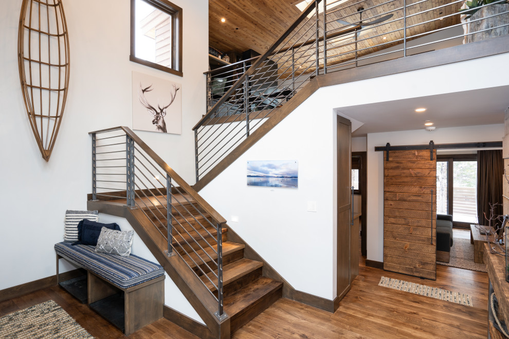 West Shore Mountain Modern Cabin - Rustic - Staircase - Sacramento - by ...