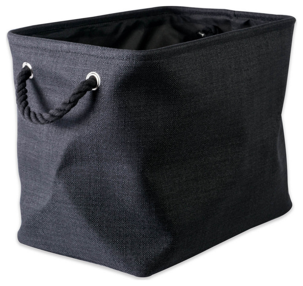 Polyester Bin Variegated Black Rectangle Small 14"x8"x9"