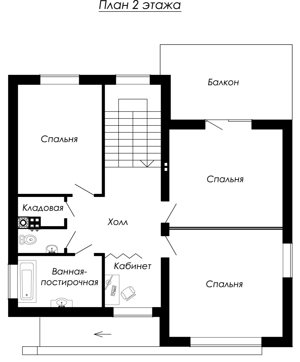 Проект дома в стиле модернизм / кубизм