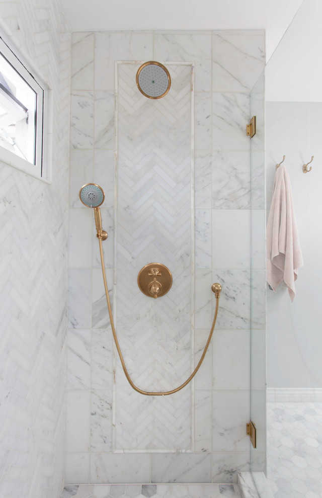 Marble Master Bathroom in San Diego - Transitional - Bathroom - Denver ...