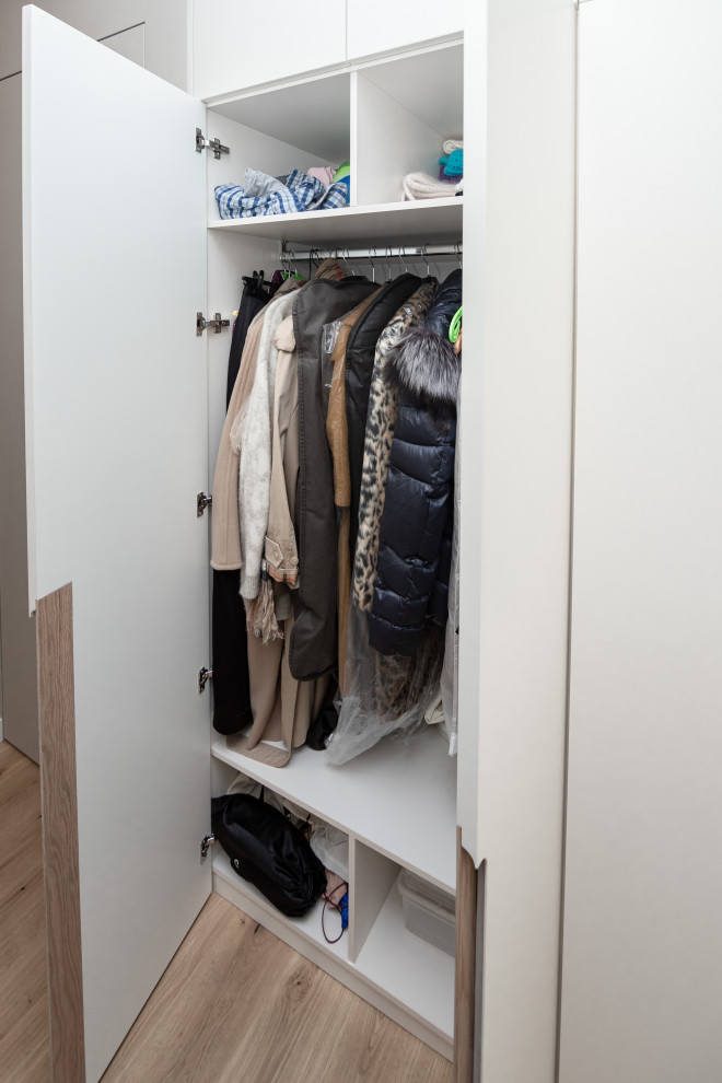 Гардероб и шкаф в прихожую в минималистичном стиле