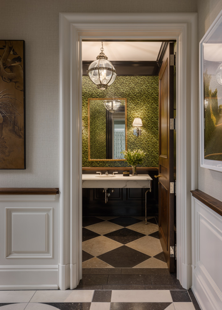 French Provincial Estate - French Country - Powder Room - Kansas City ...