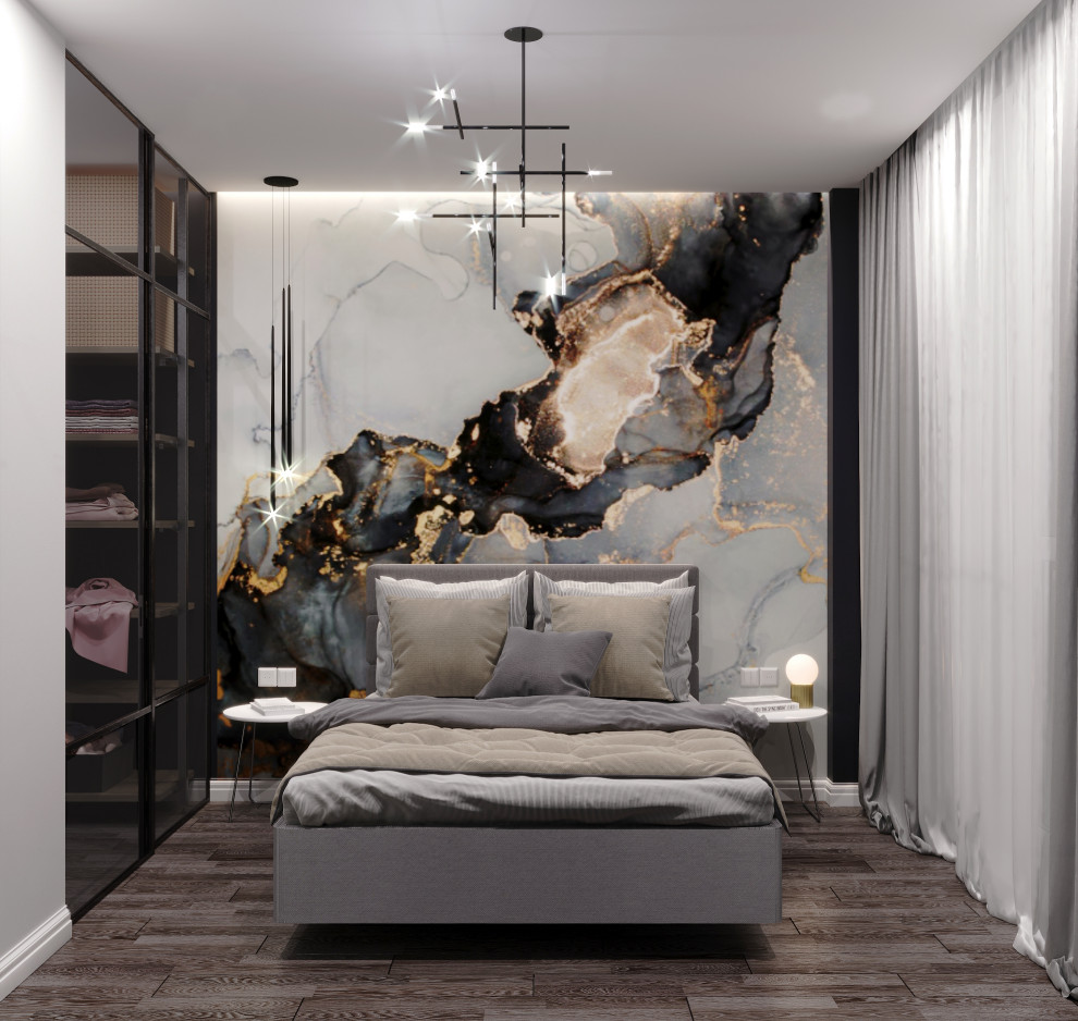 Спальня и гардеробная, 12 кв.м., ЖК Вершина