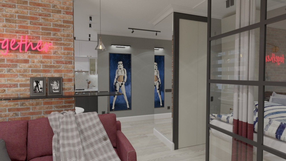 Из гостиной на кухню