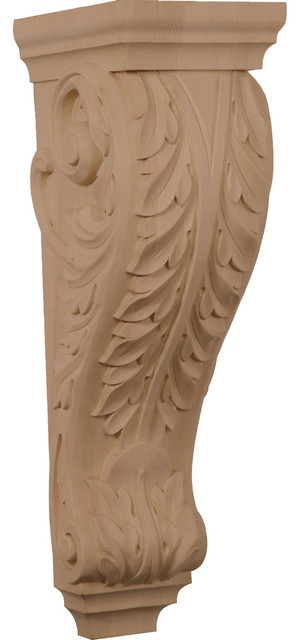 Small Jumbo Acanthus Wood Corbel 6 1 2 W X 8 D X 22 H