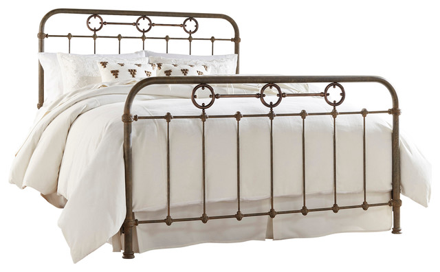Madera Bed With Metal Panels And Brass Plated Designs Rustic Green Traditional Panel Beds By Leggett Platt Houzz Madera Bed With Metal Panels And Brass, Queen Brass Bed Frame