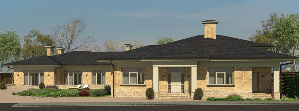 Загородный дом в одном уровне