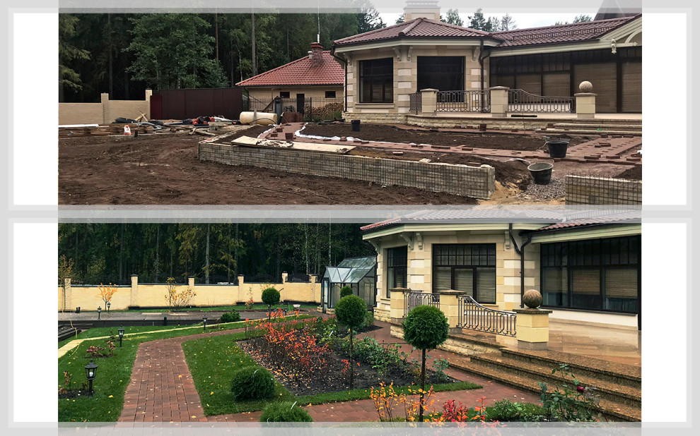 Участки до и после выполнения работ