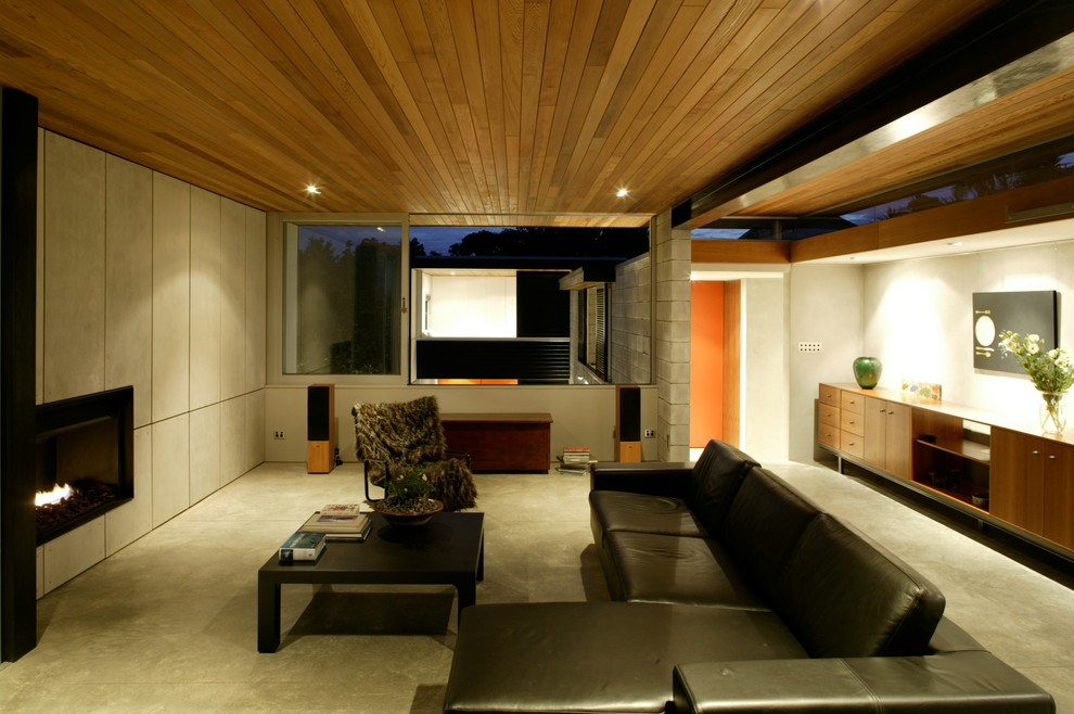 Contemporary living room in Auckland.
