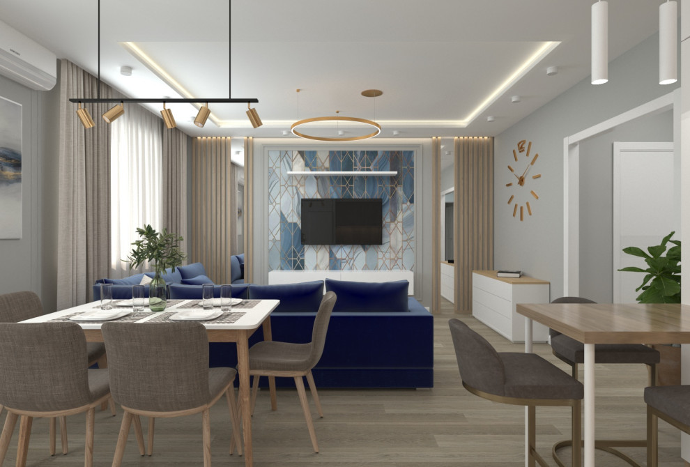 Кухня-гостиная в 3-х комнатной квартире