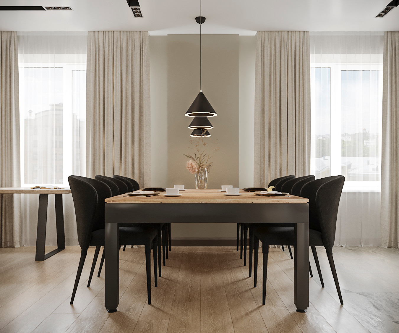 СОВМЕЩЕННАЯ КУХНЯ С БИЛЬЯРДНЫМ СТОЛОМ